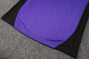 24/25 Conjunto Treino Alemanha - Frio Zíper Curto - Roxo Com Preto