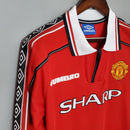 Camisa Retrô Manchester United 1998/1999 I Home - Manga Longa Umbro