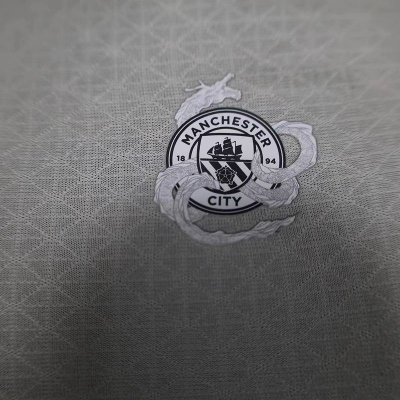 Camisa Manchester City 2024/2025 Ano Do Dragão - Jogador - Branca