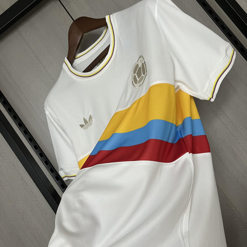 Camisa Colômbia 24/25 Edição Especial 100 Anos - Torcedor - Branca