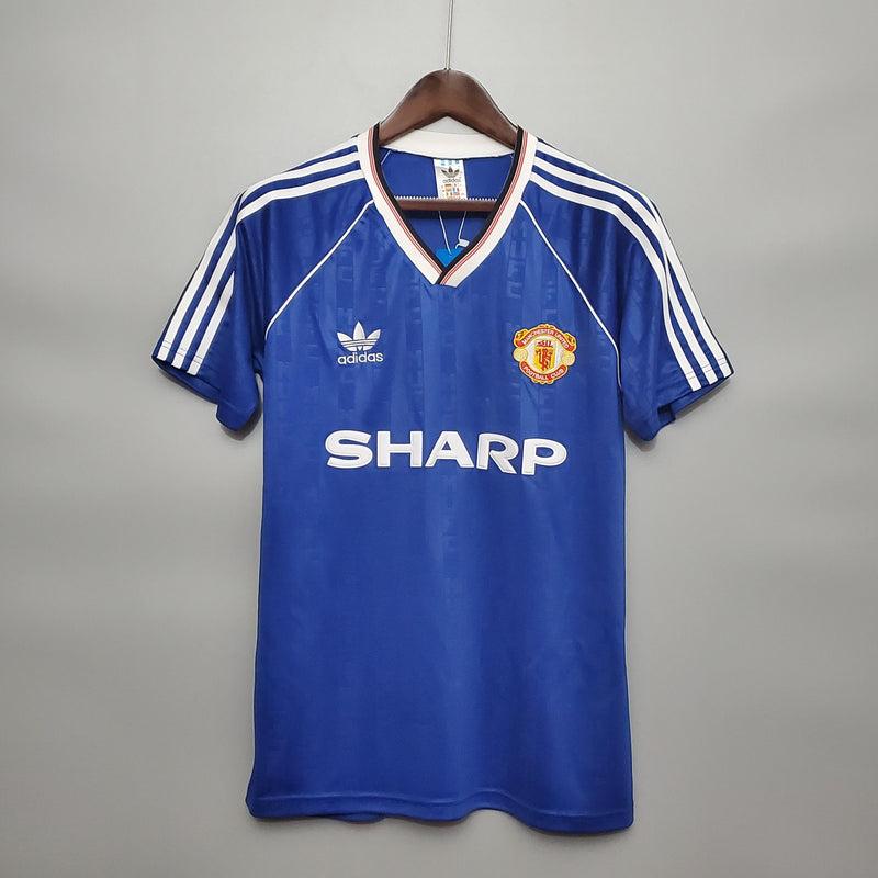 Camisa Retrô Manchester United 1988/1990 III Third - Azul - Adidas