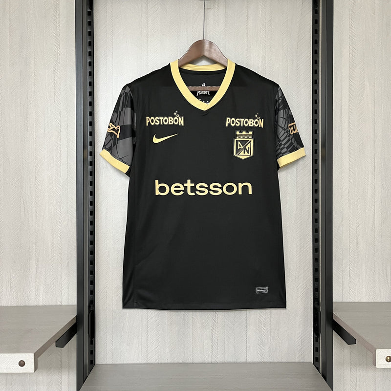 Camisa Atlético Nacional 25/26 II Away - Torcedor - Todos Patrocínios - Preta
