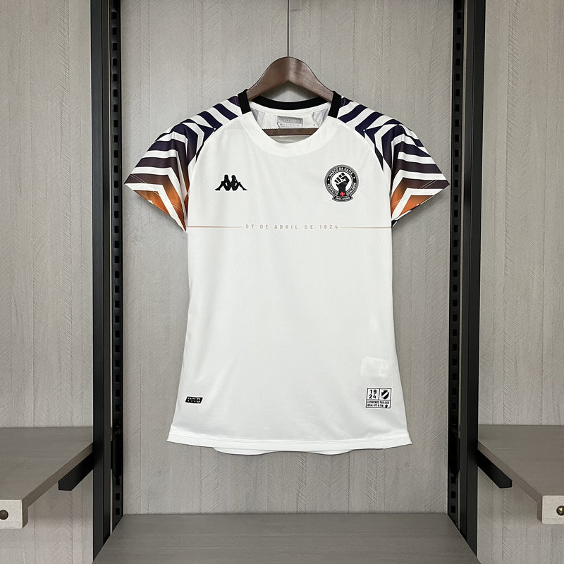 Camisa Vasco 2024/25 Pré-Jogo Consciência Negra - Feminina - Branca