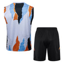 24/25 Conjunto Treino Real Madrid Regata - Branco Laranja