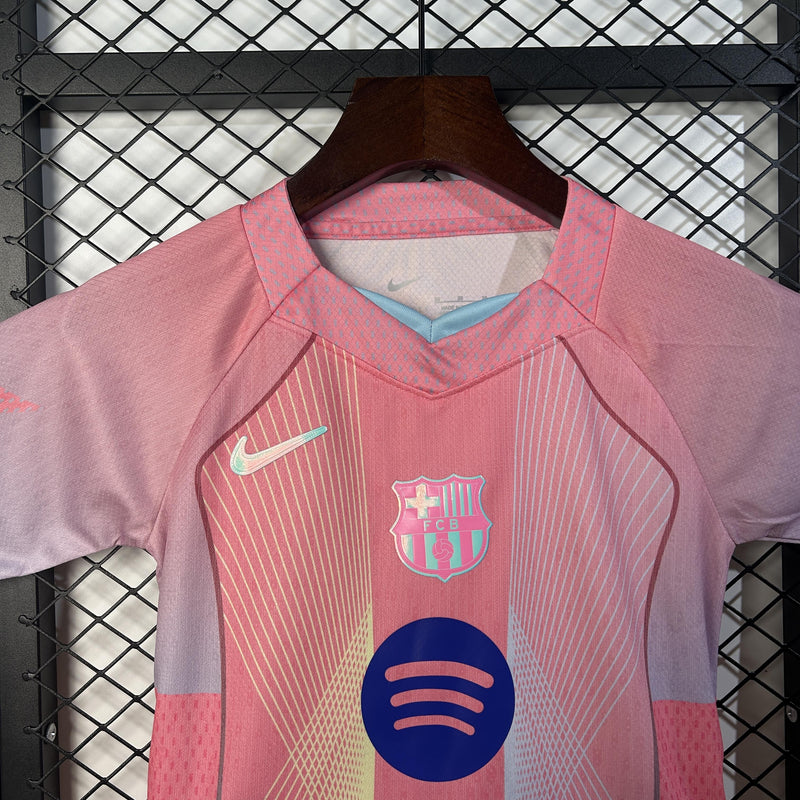 Conjunto Infantil - Barcelona 25/26 Edição Especial Rosa