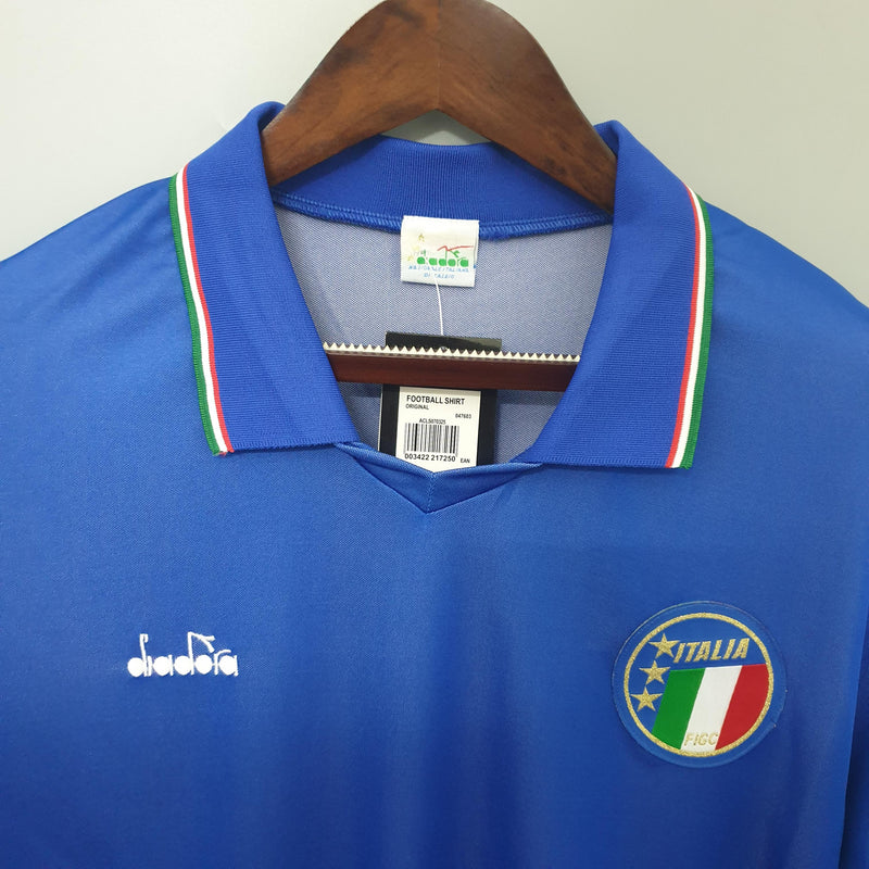 Camisa Retrô Itália 1990 I Home - Diadora