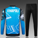 24/25 Conjunto Treino Napoli - Zíper Curto - Azul
