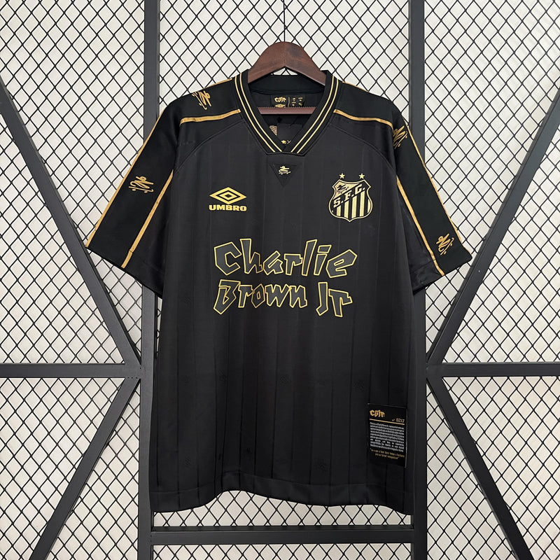 Camisa Santos Charlie Brown Jr Oversized - Preta - Torcedor