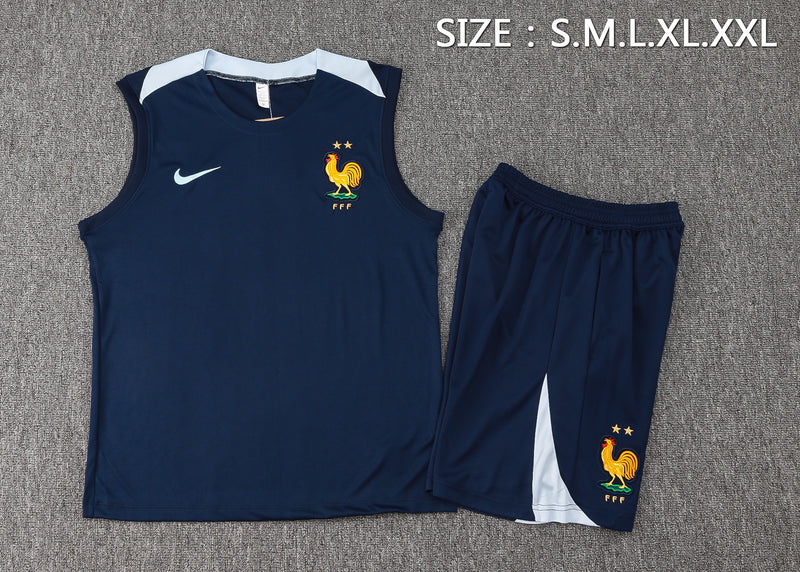 24/25 Conjunto Treino França- Regata - Azul Marinho