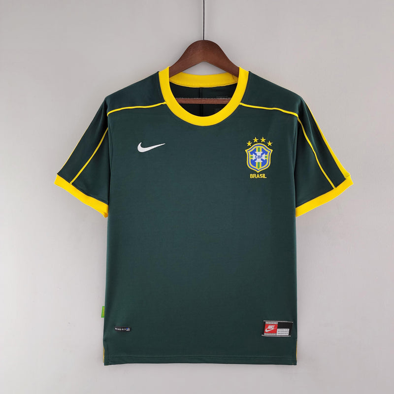 Camisa Retrô Brasil 1998 Verde Goleiro