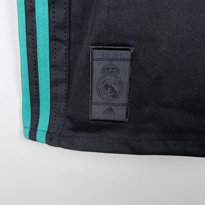 Camisa Retrô Real Madrid  2017/2018 II Away - Preta - Adidas