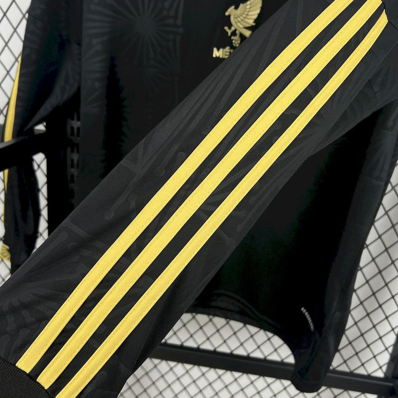 Camisa México de Ouro 25/26 - Torcedor Manga Longa - Preta
