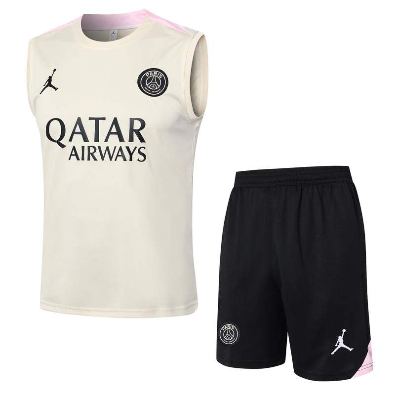 24/25 Conjunto Treino PSG - Regata - Bege