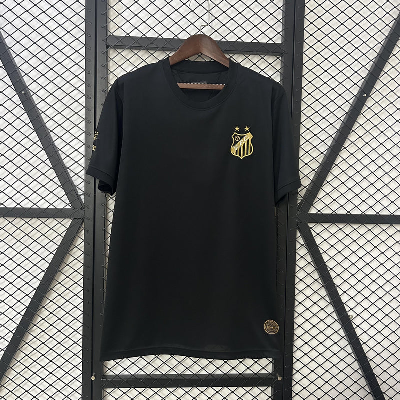 Camisa Santos 25/26 Edição Especial Pelé - Preta - Torcedor