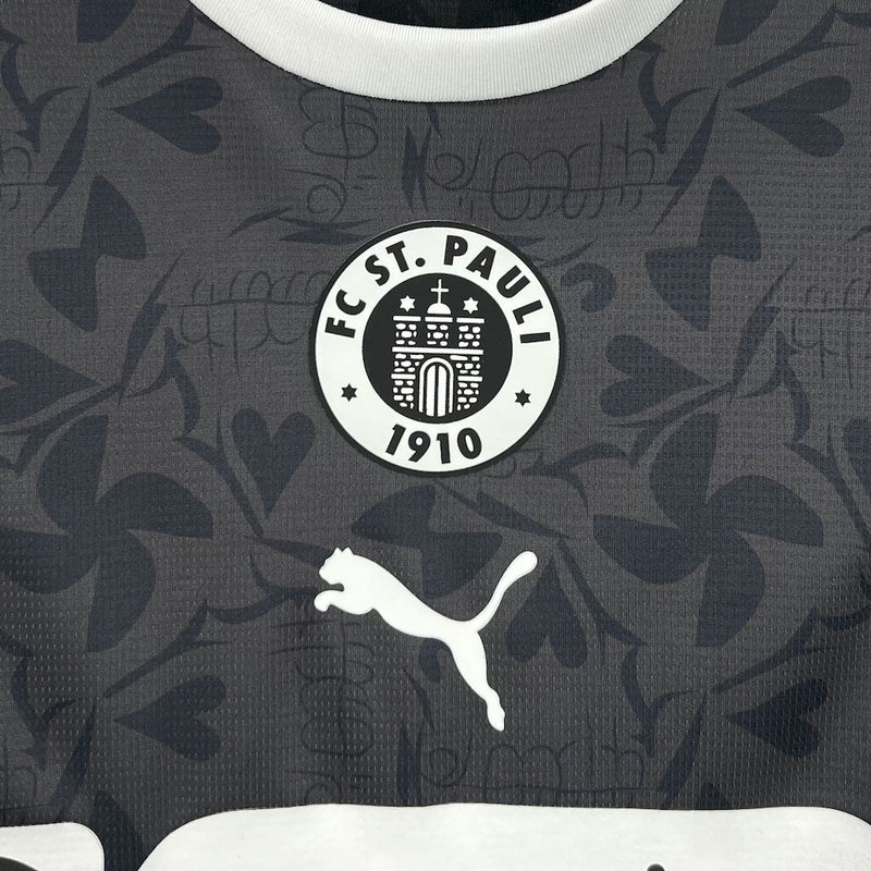 Camisa St. Pauli III Third - Torcedor - Preta
