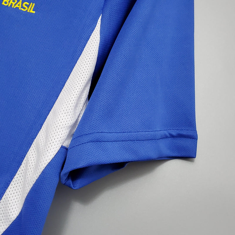Camisa Retrô Brasil 2002 II Away - Azul - Nike