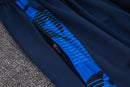 24/25 Conjunto Treino Itália - Frio Zíper Curto - Azul Escuro