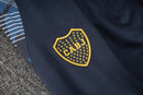 24/25 Conjunto Treino Boca Juniors - Frio Zíper Curto - Azul Escuro