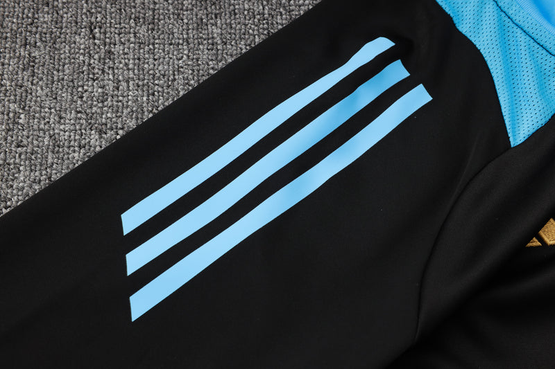 24/25 Conjunto Treino Argentina - Frio Zíper Curto - Preto
