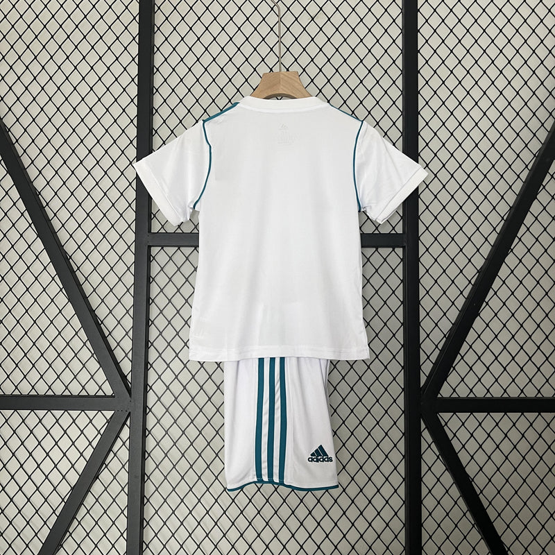 Conjunto Infantil Retrô - Real Madrid 2017/18 I Home