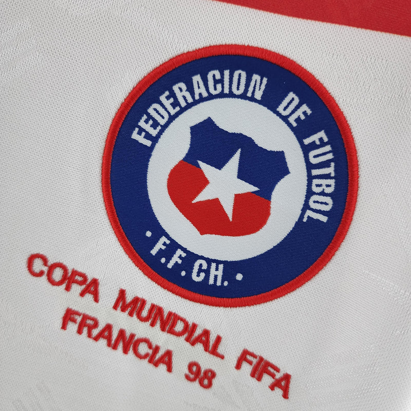 Camisa Retrô Chile 1998 II Away - Manga Longa Reebok