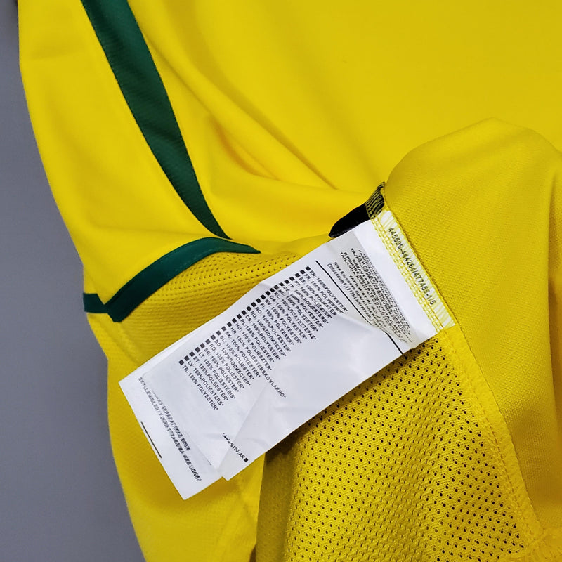 Camisa Retrô Brasil 2002 I Home - Amarelinha - Nike