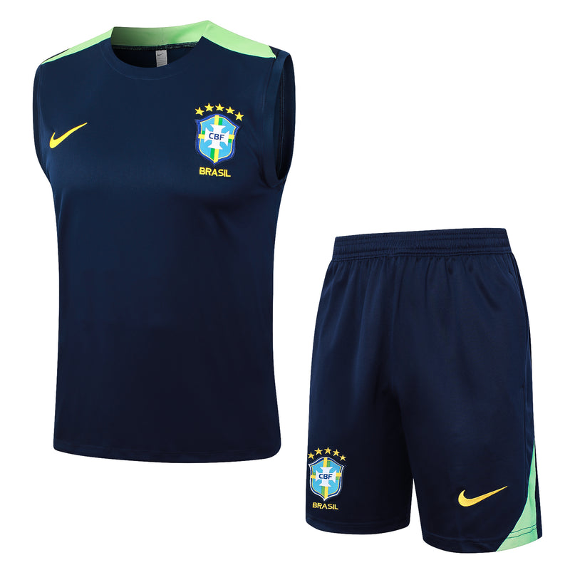 24/25 Conjunto Treino Brasil - Regata - Azul Marinho