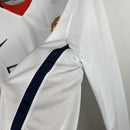 Camisa Retrô Manchester United 2007/2008 II Away - Branca Manga Longa Nike
