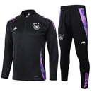 24/25 Conjunto Treino Alemanha - Frio Zíper Curto - Preto com Roxo