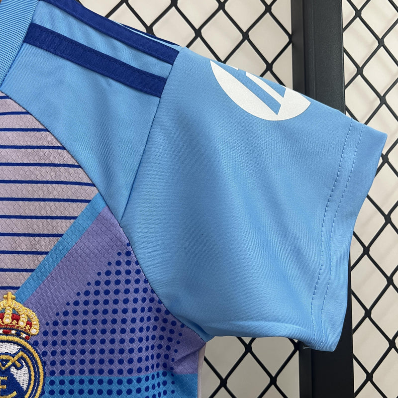 Conjunto Infantil - Real Madrid Goleiro Azul 24/25