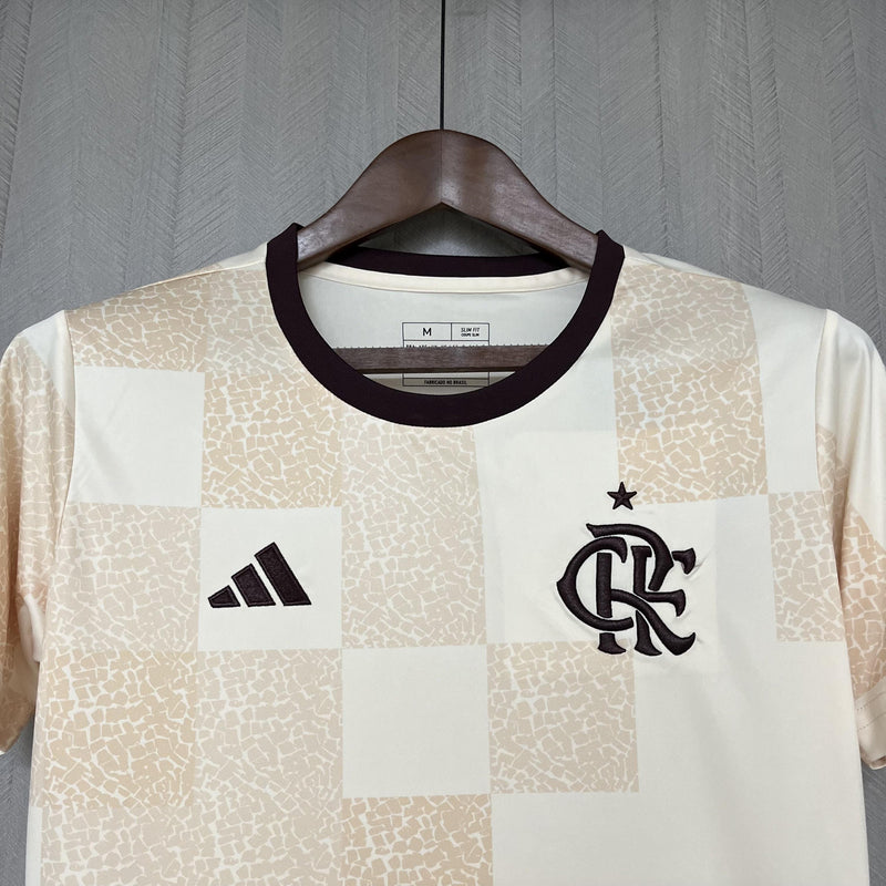 Camisa Flamengo 2024/25 Pré-Jogo - Feminina - Bege
