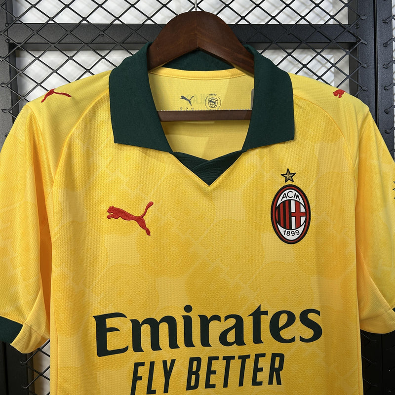 Camisa Milan 2025/26 III Third - Torcedor - Amarela