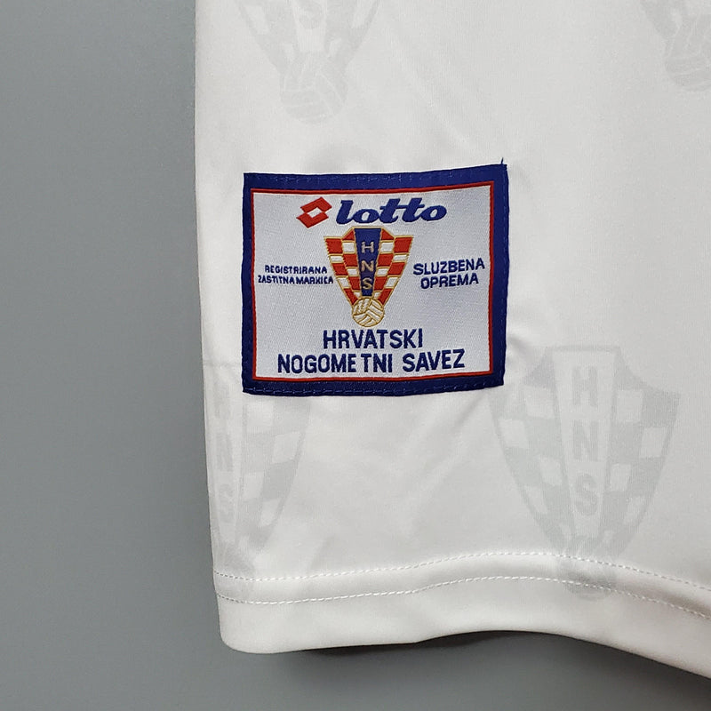 Camisa Retrô Croácia 1998 II Away - Branca