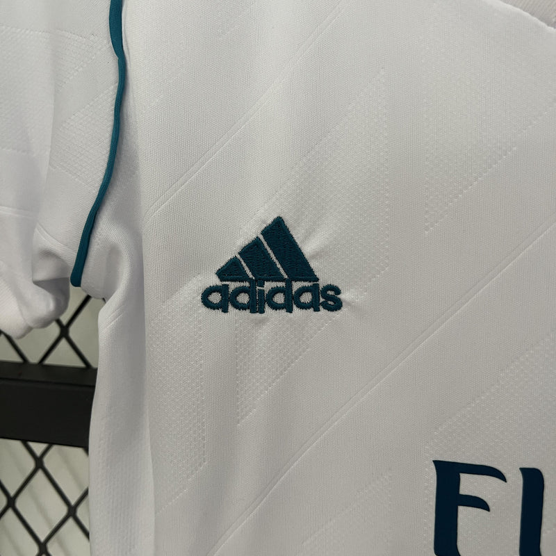 Conjunto Infantil Retrô - Real Madrid 2017/18 I Home