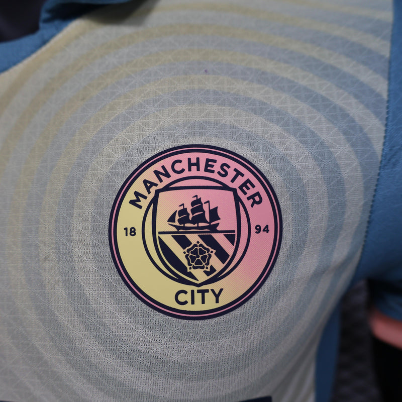 Camisa Manchester City III Third 2024/2025 - Jogador - Bege Azul