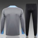 24/25 Conjunto Treino Tottenham - Frio Zíper Curto - Cinza