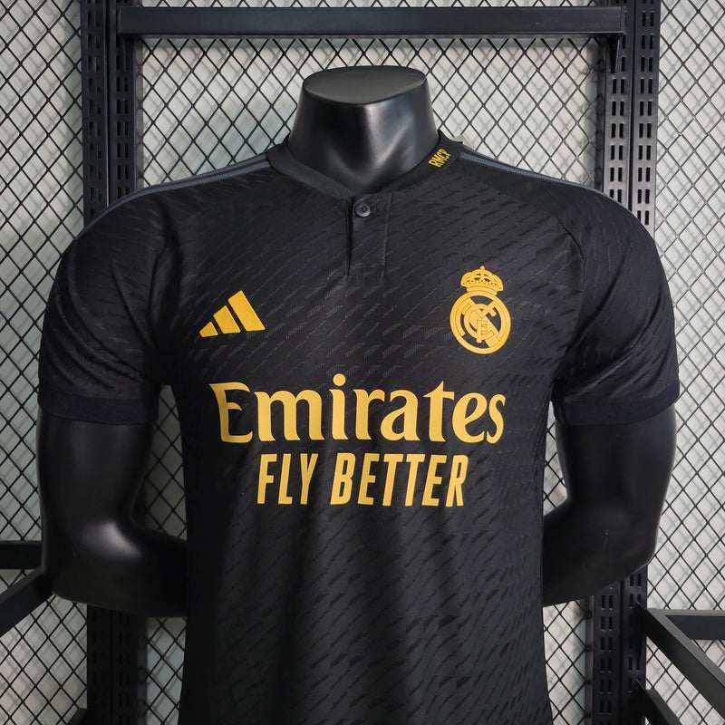 Camisa Real Madrid 2023/24 III Third - Jogador - Preta