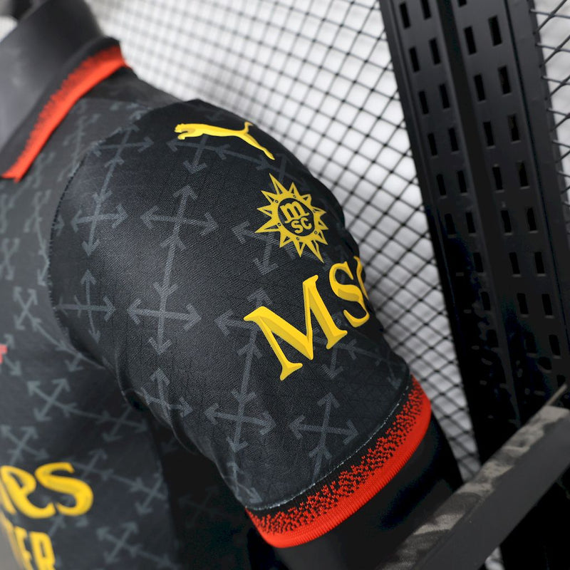 Camisa Milan 2025/2026 Puma x Off-White Preta - Jogador