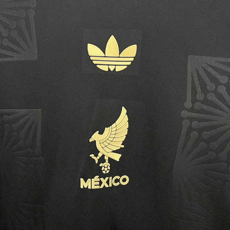 Camisa México de Ouro 25/26 - Torcedor Manga Longa - Preta