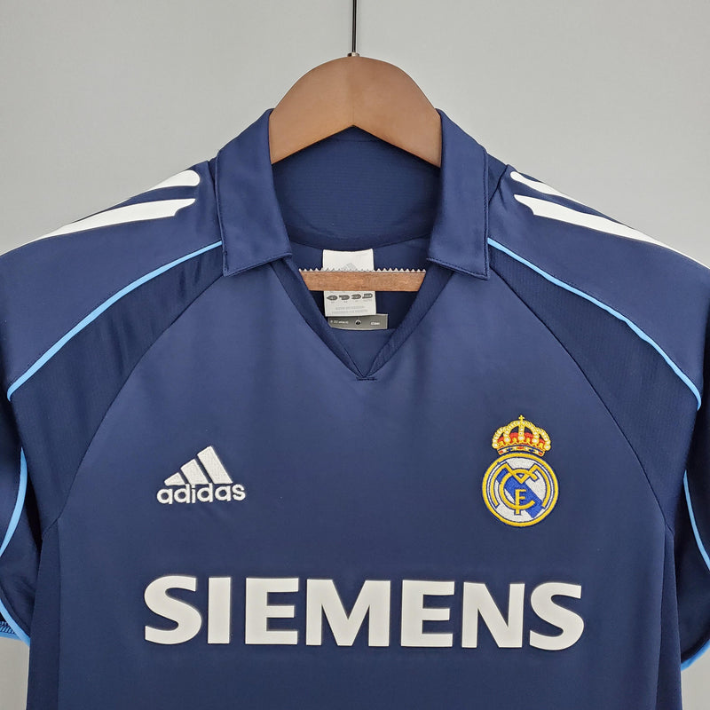 Camisa Retrô Real Madrid 2005/2006 Ii Away - Azul - Adidas