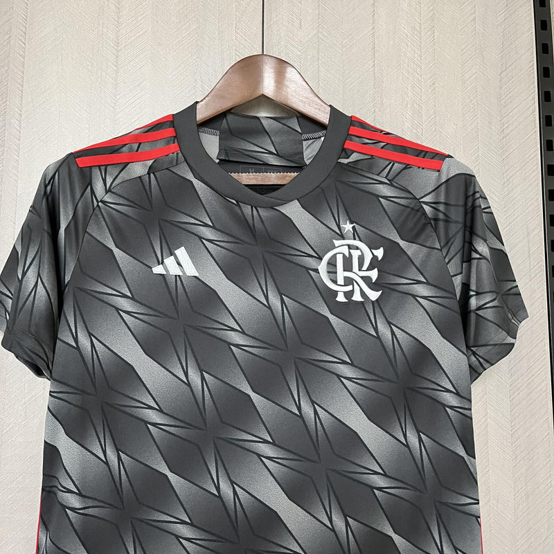 Camisa Flamengo 2024/25 III Third - Feminina - Cinza