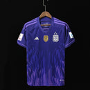 Camisa Argentina 2022/23 Campeão Copa 3 Estrelas - Torcedor - Roxa Away