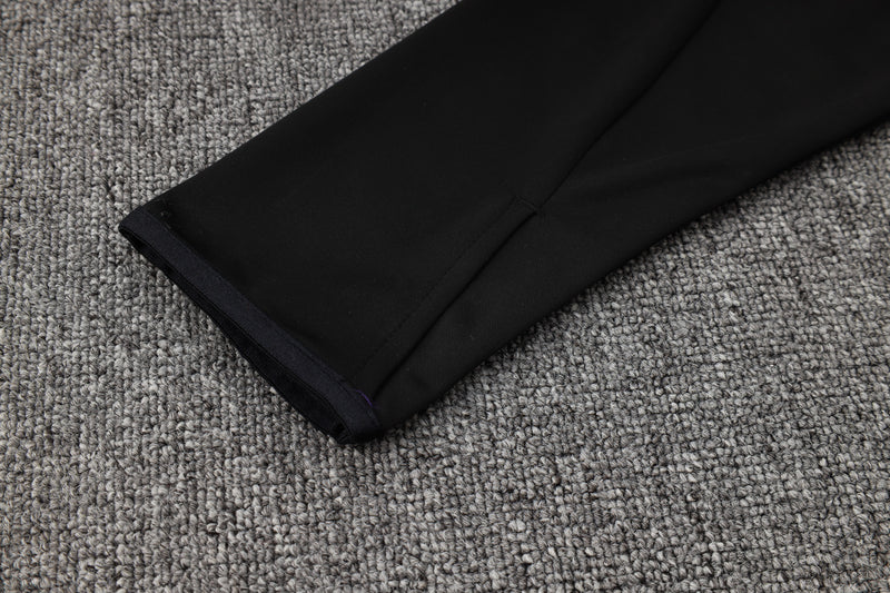 24/25 Conjunto Treino Alemanha - Frio Zíper Curto - Roxo Com Preto