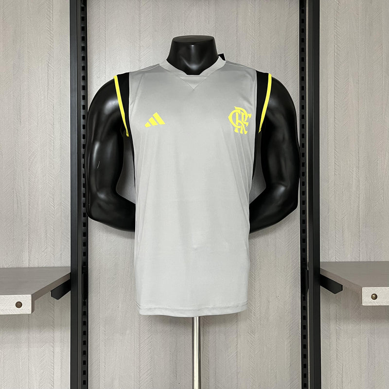 Camisa Flamengo 2024/25 Treino Regata - Cinza - Torcedor
