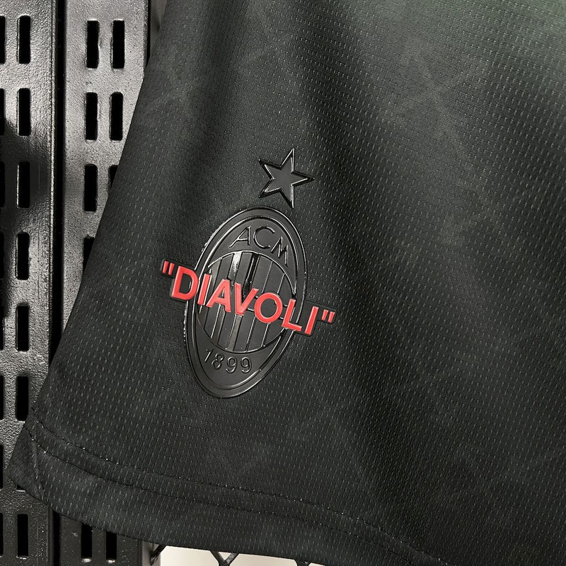 Short AC Milan 2025/2026 Off-White - Preto