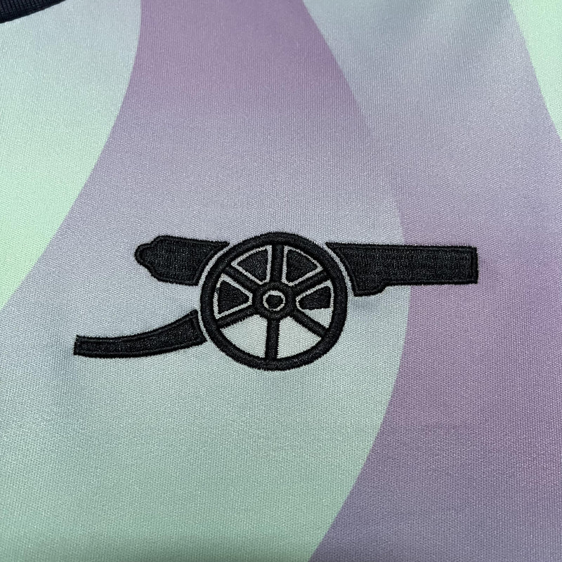 Camisa Arsenal 2024/25 III Third - Torcedor - Azul Com Roxo