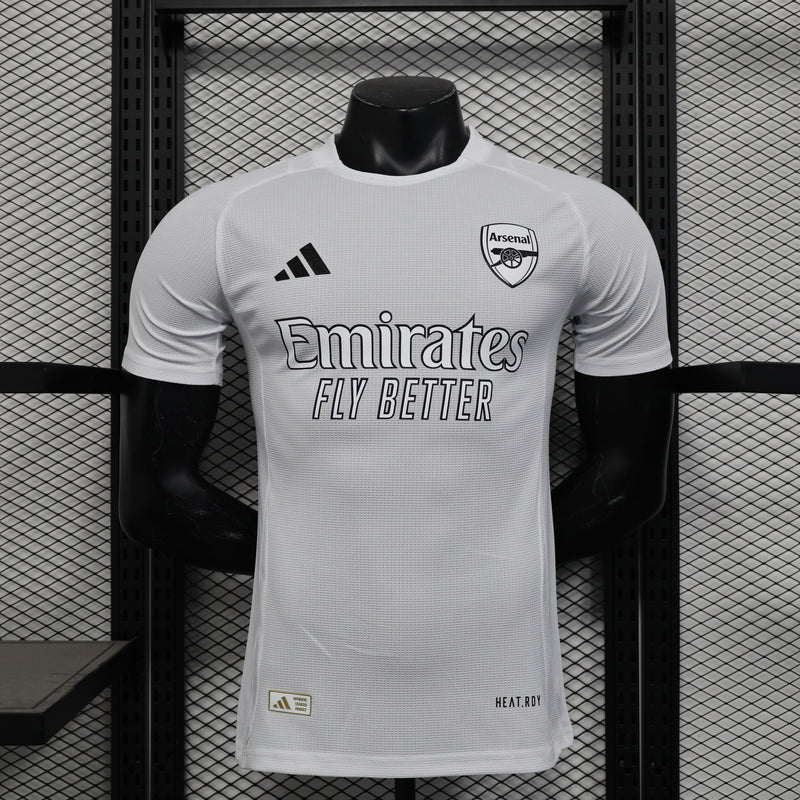 Camisa Arsenal 2025/2026 Treino - Jogador - Branca