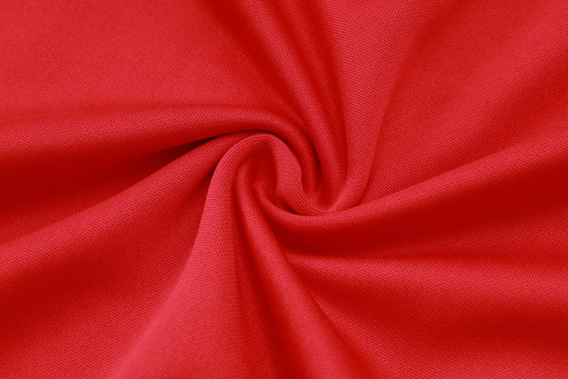 24/25 Conjunto Treino Internacional - Frio Zíper Curto - Vermelho