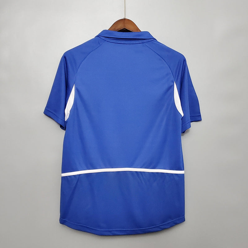 Camisa Retrô Brasil 2002 II Away - Azul - Nike