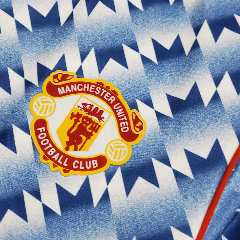 Camisa Retrô Manchester United 1990/1992 II Away - Azul - Adidas